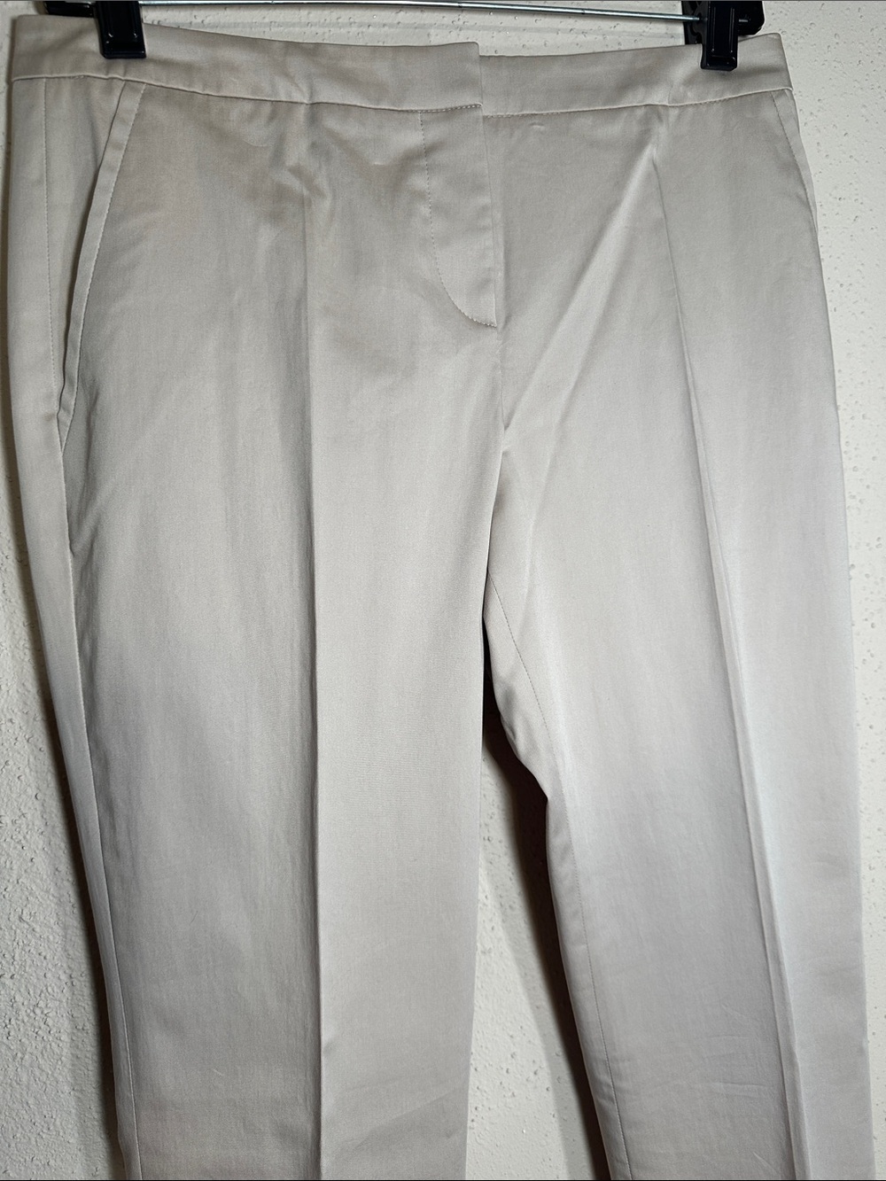 Hugo Boss Women’s Size US 2 Straight Leg Tasana Trouser Pants Light Beige Khaki - Picture 3 of 16